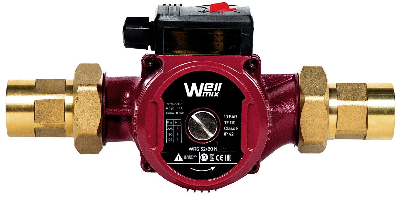 Фото Циркуляционный насос Wellmix WRS 32/80 N (180 мм, корпус - нерж.сталь), артикул 17049999
